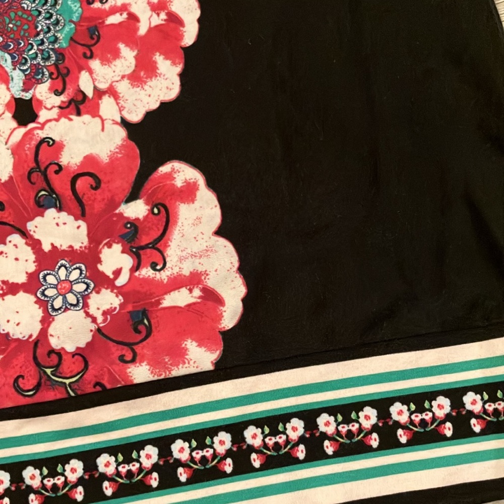 New York & Company Shift Dress Size S Black Pink Gree Floral Print - Picture 5 of 7
